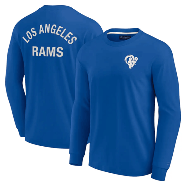 Men's Royal Los Angeles Rams Signature Unisex Super Soft Long Sleeve T-Shirt